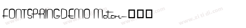 FONTSPRINGDEMO Motor字体转换